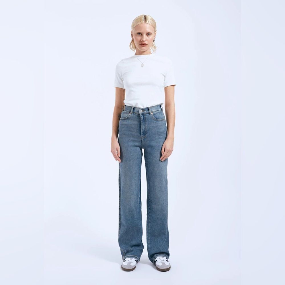 Dr. Denim Moxy straight leg Jean in cape mid blue sz 18 - Picture 4 of 8